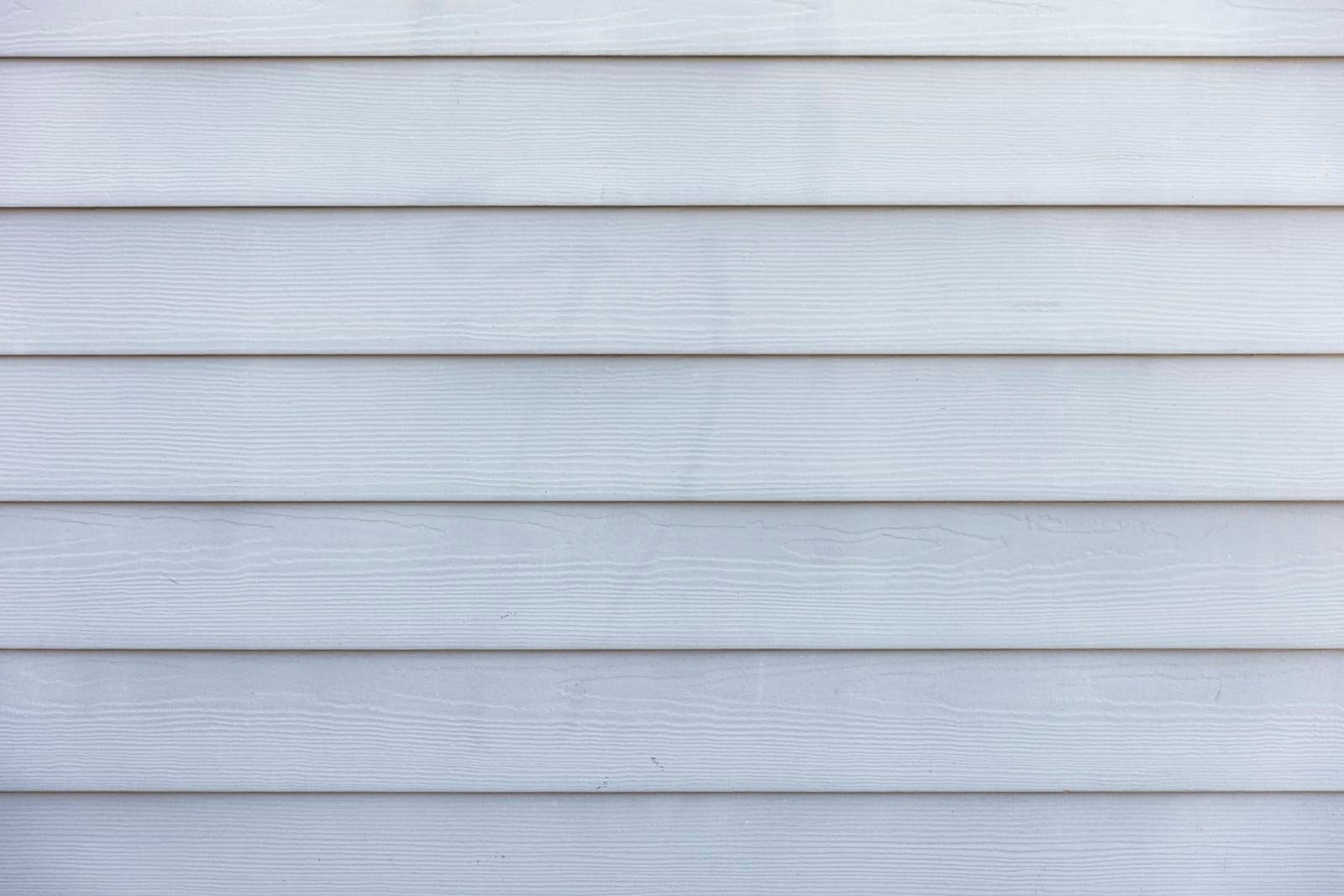 Close-up of clean white horizontal siding